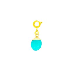 Charms Turquoise Goutte Doré