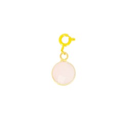 Charms Ambre Rose Rond Doré