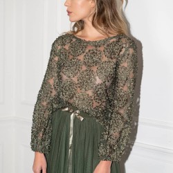 Blouse à rosaces