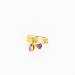 Bague Tentation Violet Doré