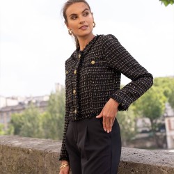 Veste courte en tweed...