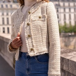 Veste courte en tweed...