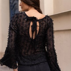 Blouse en dentelle manches...