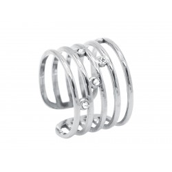 Bague ajustable zirconium...