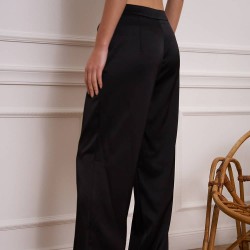 Pantalon en satin noir