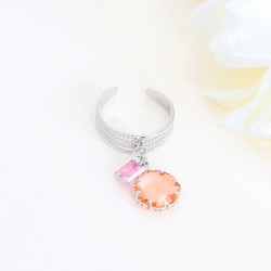 Bague Islande Rose Argenté