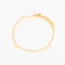 Bracelet Coeurs Doré